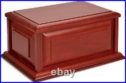 MAKEY'S Extra Large Urns for Human Ashes Adult Male, Cremation Light Cherry