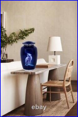 MISAA URNS- Adult Cremation urns for Ashes- Adult Classic Wolf Steaming