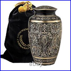 Majestic Black Urns for Human Ashes Large and Cremation Urn Cremation Urns Adult
