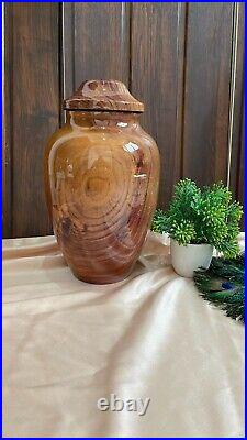Mango Wooden Urns for Human Ashes, Cremation Urn Large Urn For Humans Adult Urn