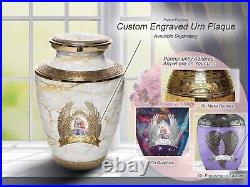 Marble Elegance White Cremation Urn Cremation Urns Adult Urns for Human Ashes