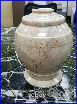 Monarch Cameo Marble, White Colored Adult Funeral Cremation Urn