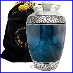 Moonstone Blue Cremation Urn, Cremation Urns Adult, Urns for Human Ashes