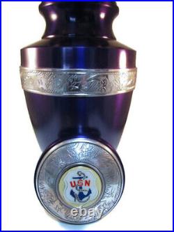 NAVY Purple 200 adult cremation urn for ashes