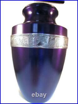 NAVY Purple 200 adult cremation urn for ashes