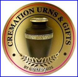 NAVY WHITE 200 adult cremation urn for ashes