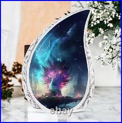 Peacock Protecting Cremation Urn A Realm Unique Large Memory to Honor a Loved
