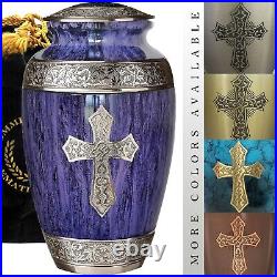 Purple Cross Urns for Human Ashes Large and Cremation Urn Cremation Urns Adult