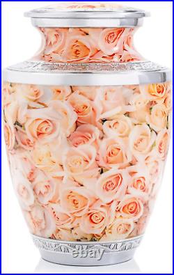 RESTAALL Pink Rose Ashes urn. Cremation urns for Human Adult
