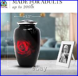 Rose Urn for Human Ashes Adult Female Cremation Funeral Large, Heart