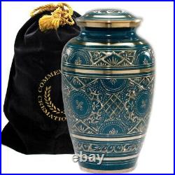 Teal Urns for Human Ashes Large and Cremation Urn Cremation Urns Adult