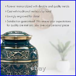 Teal Urns for Human Ashes Large and Cremation Urn Cremation Urns Adult