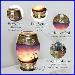 Three Crosses Cremation Urn, Cremation Urns for Adult Human, Urn for Human Ashes