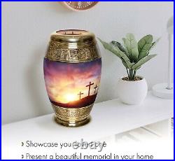 Three Crosses Cremation Urn, Cremation Urns for Adult Human, Urn for Human Ashes