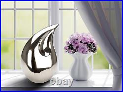 Unique Teardrop Cremation Urns For Human Ashes Adult Large Funeral 13 Silver