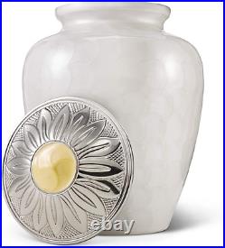 Urn for Human Ashes Adult Memorial urn Funeral Cremation Urns Large White