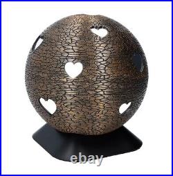 Urn with hearts sphere urn for loved one Memorial cremate adult art urn