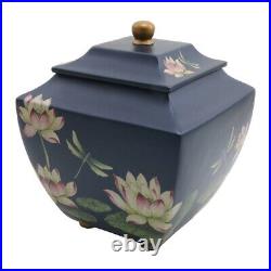 Waterlily Dragonfly Resin Adult 200 Cubic Inch Funeral Cremation Urn for Ashes