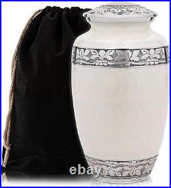 White Cremation Urns Engraved Human Ashes I Have You in My Heart Adult Funeral
