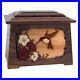 Wood Adult Cremation Urn (Wooden Urns) Walnut Hummingbird Astoria