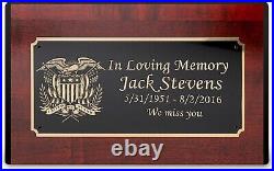 Wooden Urn Cremation Box, Heritage Crematory Urns Adult Size, American Glory